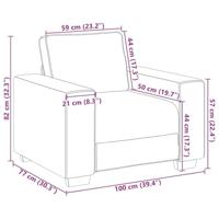 Fauteuil 60 cm fluweel donkergrijs - thumbnail