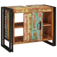 Wastafelonderkast met de deur Massief Gerecycled Hout, Ijzer - thumbnail