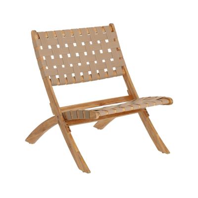 Kave Home Loungestoel 'Chabeli' Acaciahout, kleur Beige