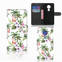 Motorola Moto G7 Power | Telefoonhoesje | Met pasjeshouder | Flamingo Palms - thumbnail
