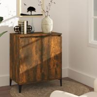 Dressoir 60x35x70 cm bewerkt hout gerookt eikenkleurig - thumbnail
