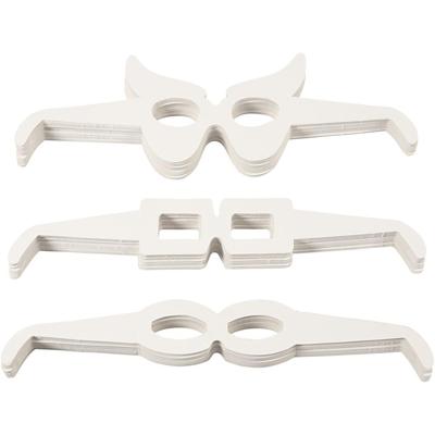 Creativ Company Brillen, h: 4,5-10 cm, l: 32 cm, wit, 160 stuk/ 1 doos