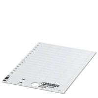 Phoenix Contact 0828798 US-EMLP (27X12,5) Apparaatmarkering Montagemethode: Plakken Markeringsvlak: 27 x 12.10 mm Wit Aantal markeringen: 300 10 katernen - thumbnail