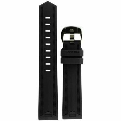 Horlogeband Tag Heuer WAY111A / WAY111Z / BT0722 Rubber Zwart 20.5mm