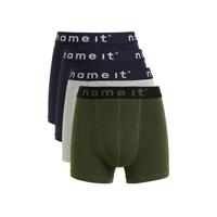 NAME IT KIDS boxershort - set van 4 donkerblauw/grijs melange/donkergroen - thumbnail