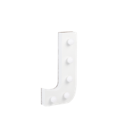 Letter J met licht hoogte 17 cm breedte 9 cm - thumbnail