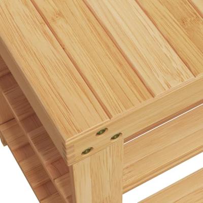 VidaXL Schoenenrek 3-laags 70x27,5x45 cm bamboe VidaXL Schoenenrek 3-laags 70x27,5x45 cm bamboe