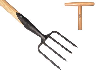 De Wit Grasmat herstelvork 4 tands essen steel 90cm dewit