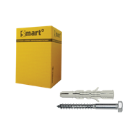 pgb-Europe SMART | plug nylon +schroef ZSK Ø 8x120 NZN | 15 st SM0LPZN0110081203 - thumbnail