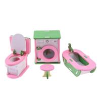 Simulatie miniatuur houten meubelen kinderen speelgoed Doll House set (583) - thumbnail