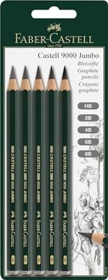 Faber Castell Potloodset 9000 - Jumbo - 5 hardheden