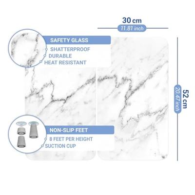 Wenko 2 fornuisafdekplaten (Marmer)