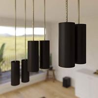 Hanglamp met 6 pendels en metalen kap met lamp Mat Zwart Dibond | Creative-Cables | Lamp kopen | Creative-Cables | Lamp kopen | Creative-Cables | Lamp - thumbnail
