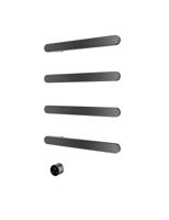 Hotbath &MORE set van 4 rails RASS50 SOFT SQUARE 50 cm met separate schakelaar en inbouw element Geborsteld Gunmetal PVD (RASS50-4BGP) - thumbnail
