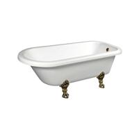 Vrijstaand Bad Sapho Foxtrot 170x75x49 cm Wit met Leeuwenpoten Brons Sapho - thumbnail