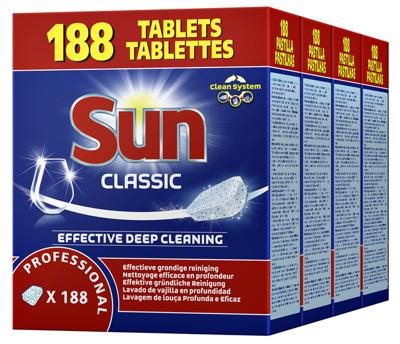 Sun Classic vaatwastabletten, doos van 188 stuks Sun Classic vaatwastabletten, doos van 188 stuks