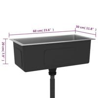 Gootsteen handgemaakt roestvrij staal - thumbnail