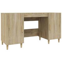 Bureau 140x50x75 cm bewerkt hout sonoma eikenkleurig - thumbnail