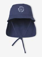 Zonnehoed voor baby's met afneembare nekbeschermer indigoblauw - thumbnail