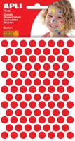 Apli Kids stickers, cirkel diameter 10,5 mm, blister met 528 stuks, rood - thumbnail