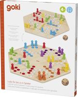 Goki houten ludo spel 6 spelers - thumbnail