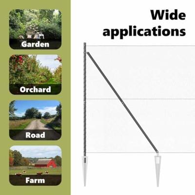 VidaXL Afrasteringspaal grijs 10 x 1,6 m (13 mm gaas) staal en pvc