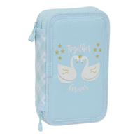 Dubbele etui Glow Lab Cisnes Blauw 12.5 x 19.5 x 4 cm (28 Onderdelen) - thumbnail