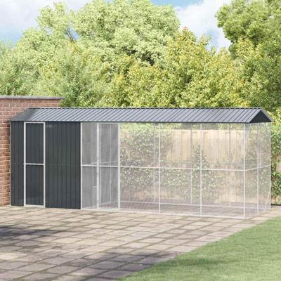 Vogelkooi Antraciet 645 x 208 x 247 cm Gegalvaniseerd staal