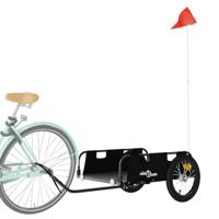 Fietstrailer oxford stof en ijzer zwart - thumbnail