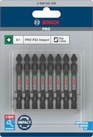 Bosch Accessoires Schroefbit tweezijdig Impact Control PZ2, 65 mm 8x - 2608522338 - thumbnail
