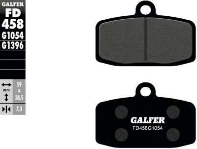 GALFER remblokken "fd458" brake pad fd458 g1054 organic standard