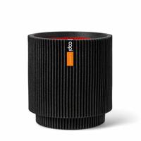 Capi Vaas cylinder groove 41x43cm - Zwart - thumbnail