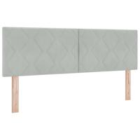 Boxspringbed met Matras met matras Lichtgrijs 140 x 200 cm Stof - thumbnail