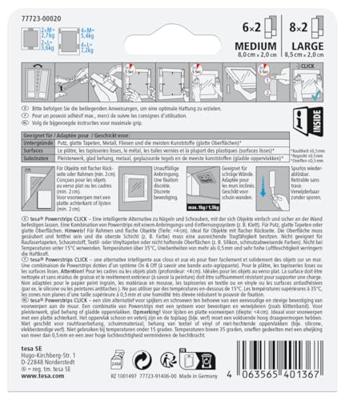 tesa Powerstrips CLICK 6x 2, 8x 2 Large Inhoud: 14 paar tesa Powerstrips CLICK 6x 2, 8x 2 Large Inhoud: 14 paar