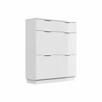 Schoenenkast Moon Hoogglans Wit 114 cm - thumbnail