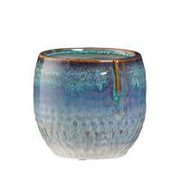 Bloempot Dean - blauw - 12,5xØ13,5 cm - thumbnail