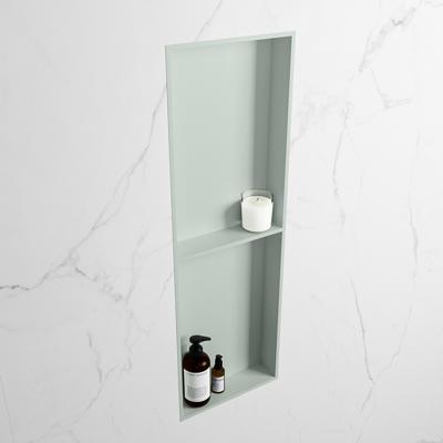 MONDIAZ EASY Nis 149,5x29,5cm in solid surface kleur Greey | Greey. 2 vakken geschikt voor in- of opbouw