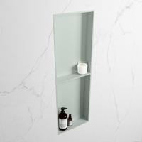 MONDIAZ EASY Nis 149,5x29,5cm in solid surface kleur Greey | Greey. 2 vakken geschikt voor in- of opbouw - thumbnail