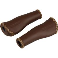 Ergotec Monaco set handvatten leder 2x 135mm bruin - thumbnail