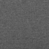 Hoofdbord met randen 83x23x118/128 cm stof donkergrijs - thumbnail
