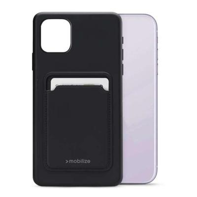 Mobilize Rubber Gelly Card Case Apple iPhone 11 Matt Black