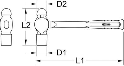 KS Tools 964.2101 9642101 Bankwerkershamer 310 g 270 mm 1 stuk(s)