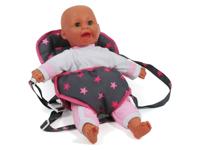Poppen Draagzak - Antraciet Stars Pink - thumbnail