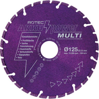 Rotec Diamantzaagblad 'Multi Accu-Power' | Ø115x1,8xØ22,2 - 729.6115