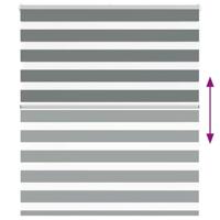 Zebra rolgordijn 105x150 cm stofbreedte 100,9 cm donkergrijs - thumbnail