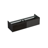 Onderkast Forzalaqua Reno 160x51x40 Cm 2 Lades Softclose Eiken Black Oiled - thumbnail