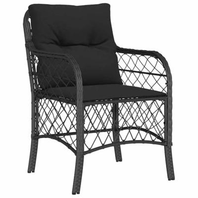 9-delige Tuinset poly rattan zwart