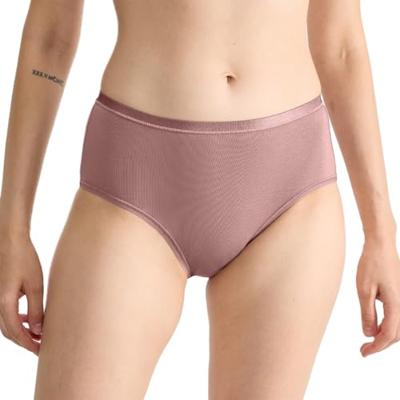 3-pack dames Go midi slip - Daily biologisch katoen heup slips - XXL - Roze | Dames slip - Onderbroek - Ondergoed - XXL - Onderbroek - Ondergoed