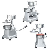 Hamburgerpersmachine met 500 scheidingsbladen 13 cm aluminium - thumbnail