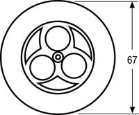 LEDVANCE 4058075227804 DOT-it® L Kleine mobiele lamp LED Zilver - thumbnail